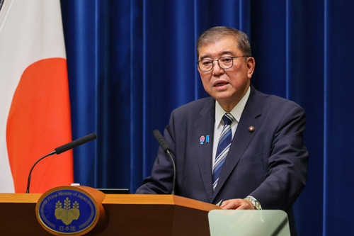 記者会見に臨む石破茂首相、2025年9月7日（首相官邸ホームページより）