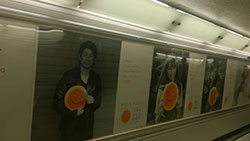 新宿駅で12月7日～13日まで展示された大型交通広告