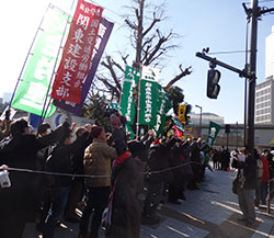 「福島切り捨て許さぬ」 原発で農民組合などが抗議行動