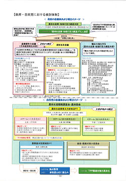 政府と自民党の農政関係の会議等の組織図