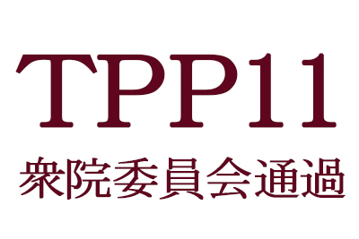 審議わずか6時間　ＴＰＰ11　委員会可決