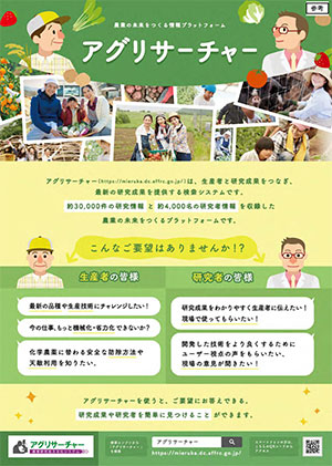 農業研究見える化システムに対話型検索システム試験導入