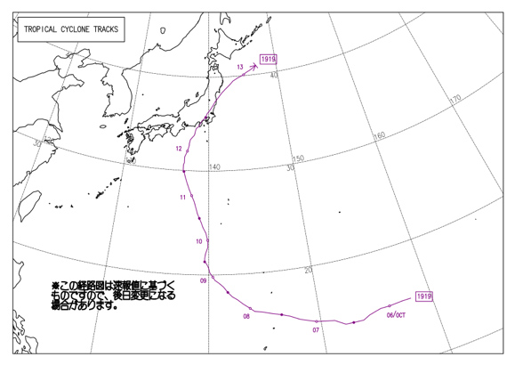 台風19号進路