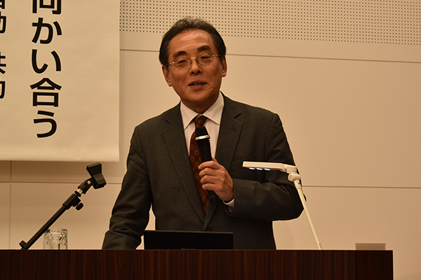 「命の教育」を訴える片田教授
