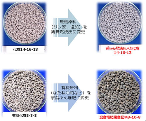 【図5】鶏ふん燃焼灰入り化成肥料および堆肥入り混合肥料の例.jpg