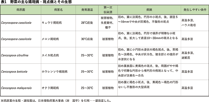 野菜の病害防除９【防除学習帖】第55回