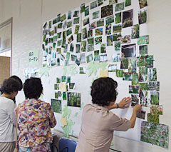 各家庭での取り組みを披露「緑のカーテン写真展」（写真提供：ＪＡならけん）