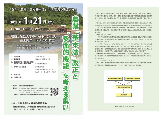 農業「基本法」改正と