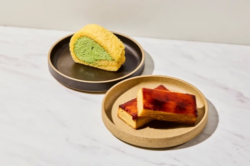ZEROCO大阪・関西万博出展03.jpg抹茶のロールケーキ / スイートポテトプリンバー