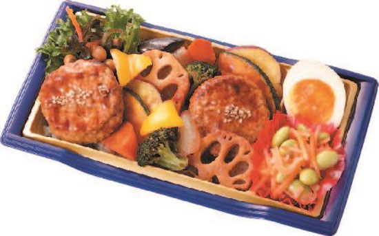 「彩り野菜たっぷり 鶏つくね弁当（646円・税込）