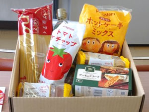 支援品として提供した食品