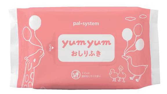 モモ葉エキス配合の「yumyumおしりふき」