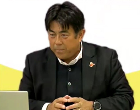 オンラインで報告をした吉田園長