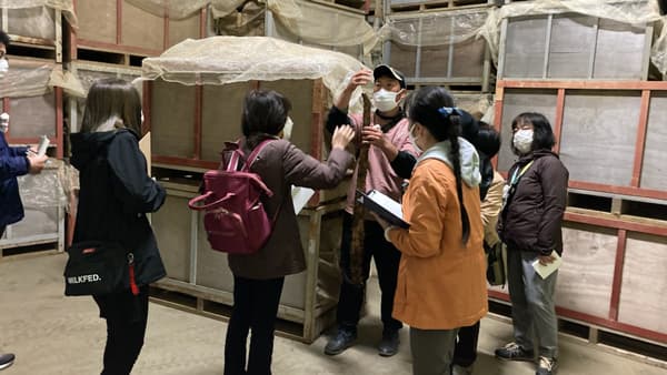 長いもの貯蔵状態を確認