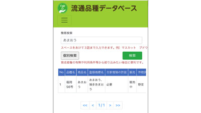 「流通品種データベース」運用開始　植物品種等海外流出防止対策コンソーシアム