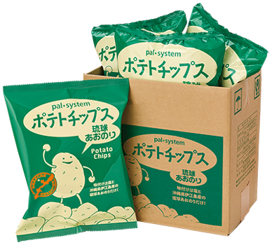 「ポテトチップス（琉球あおのり）」パッケージ