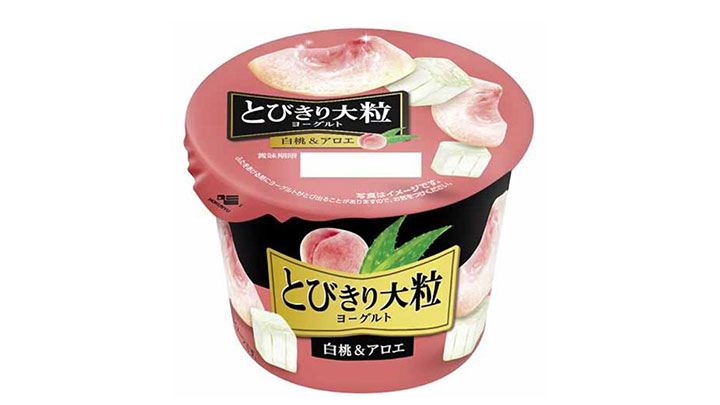 「とびきり大粒ヨーグルト 白桃＆アロエ」新発売　北海道乳業