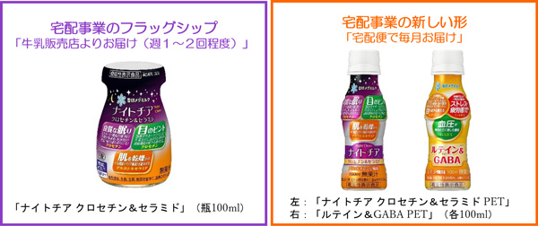 宅配事業に新しい形「ナイトチア-クロセチン＆セラミド」など新発売　雪印メグミルク
