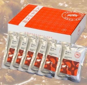 「米の娘ぶたカレー（レトルト）6個」（化粧箱入り）