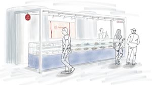 「果物染め」を使用した「グランスタ東京店」のイメージ