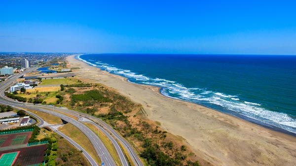 千葉県東部にある九十九里浜