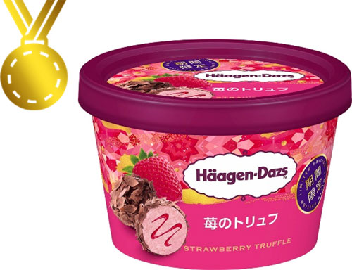 2023年下半期発売 ハーゲンダッツ フレーバー1位のミニカップ「苺のトリュフ」