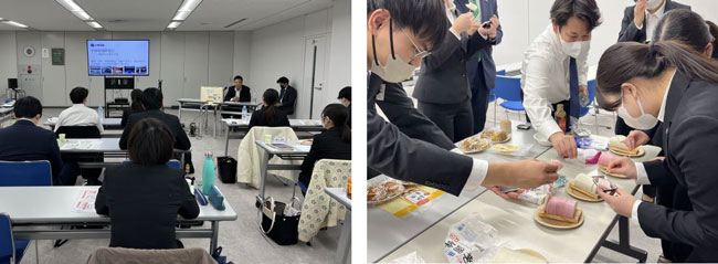 新入社員研修で行われる蒲鉾勉強会