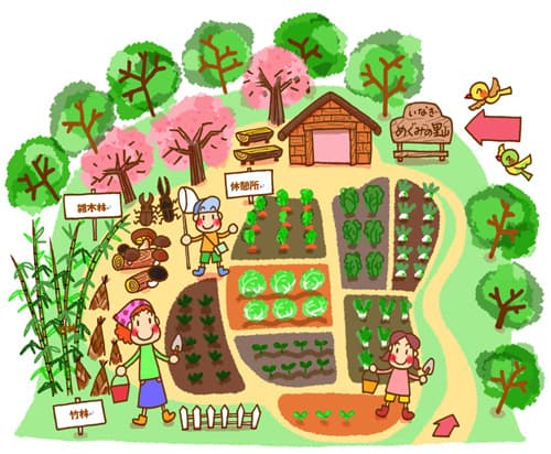 「いなぎめぐみの里山」敷地内のイメージ
