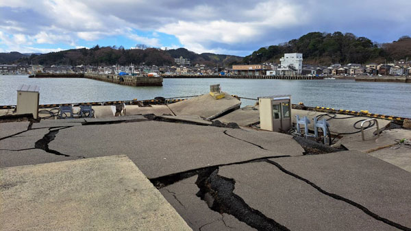 漁港の被害の様子（提供：石川県漁協）