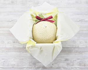 「花包みマスクメロン」を展開した姿