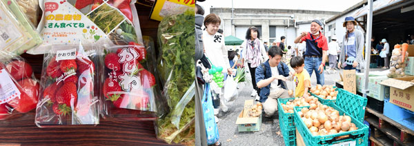 農ガチャ景品イメージと青果の特別販売