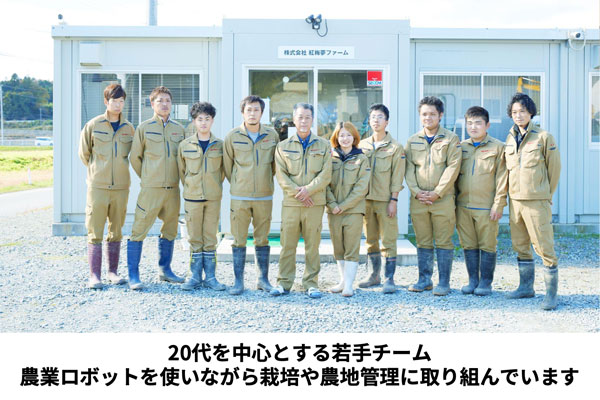 平均年齢20代の紅梅夢ファームの社員