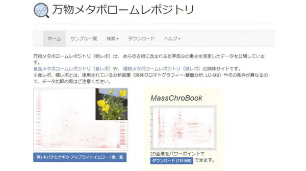 未知の化合物の探索と活用　システム生物学のミッシングリンク「メタボロームデータ」を整備