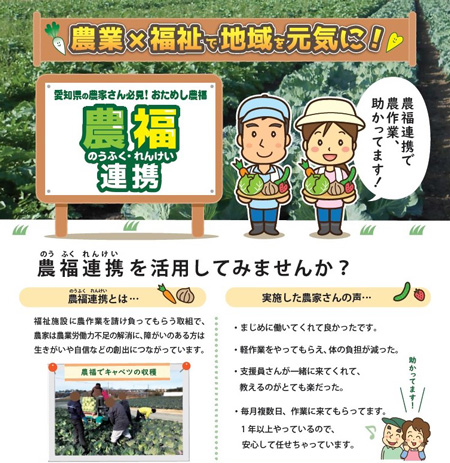 愛知県で農福連携が拡大　2023年度の相談窓口業務を受託　アグリトリオ