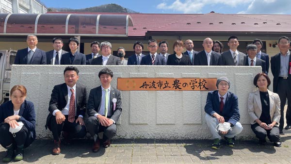 4月8日に行われた「農の学校」第4期生の入学式で（兵庫県丹波市）