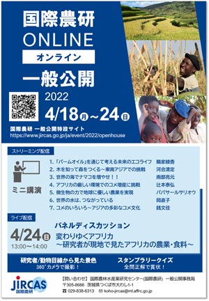 国際農研オンライン一般公開チラシ