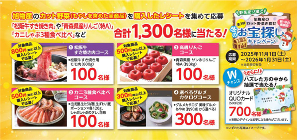 旭物産「冬のお宝探しキャンペーン」賞品コース