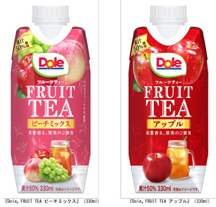 果実のおいしさにこだわった「Dole-FRUIT-TEA-ピーチミックス」新発売　雪印メグミルク