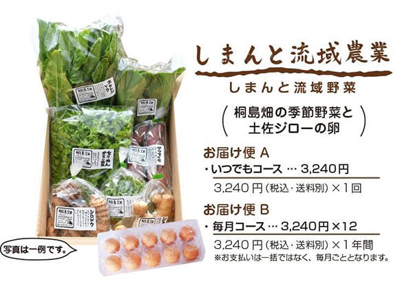 農薬・化学肥料を使わない環境で育てられる野菜と卵が届く