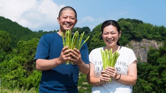 2018年5月に放送された安東さん夫婦（佐賀県）の「森のアスパラ」