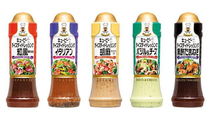 テイスティドレッシング全品に再生プラスチック含む容器を採用　キユーピー