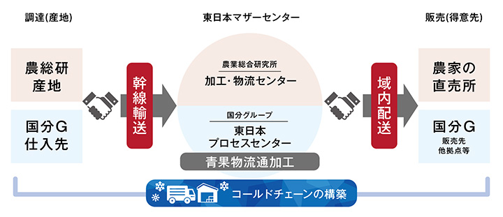  「東日本マザーセンター」を基軸とした物流・流通加工とコールドチェーンの構築