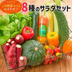 「こゆ野菜カフェおまかせ！『8種のサラダセット』」