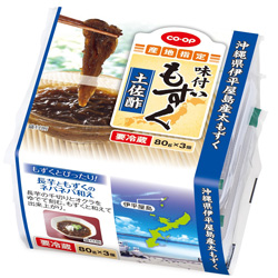 コープデリで販売している「産直沖縄県伊平屋島産味付太もずく」