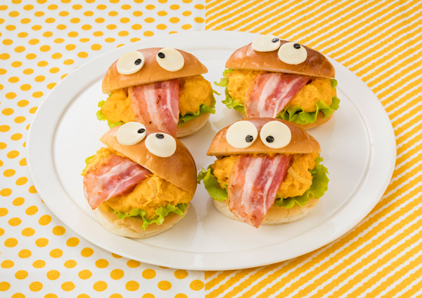 ハロウィンのおばけロールサンド