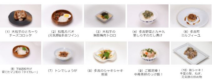 最終に残ったレシピ10品