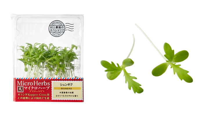 マイクロハーブシリーズに「シュンギク」と「セルフィーユ」新発売　村上農園