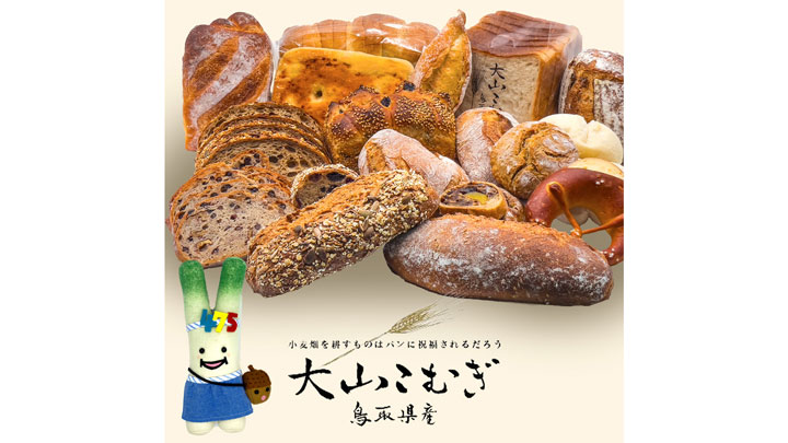 鳥取県産小麦粉「大山こむぎ」使用のパン　ふるさと納税の返礼品で人気