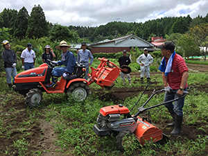 たからべ森の学校での農業訓練