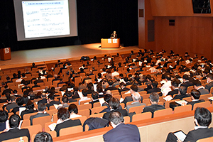 平成29年度青果物流通システム高度化事業（全国推進事業）の成果発表会の会場のようす